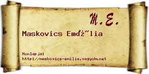 Maskovics Emília névjegykártya